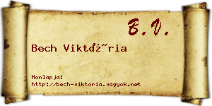Bech Viktória névjegykártya